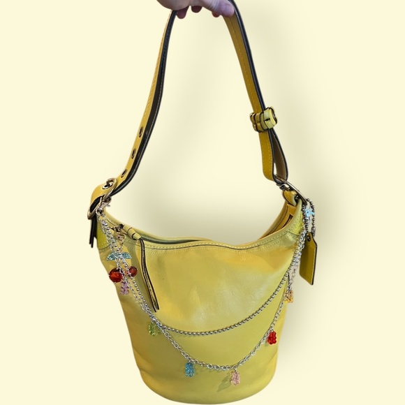 Coach Legacy Ergo Bucket Bag Sunflower Yellow Leather 11422 Y2K Vintage Shoulder - Picture 2 of 16